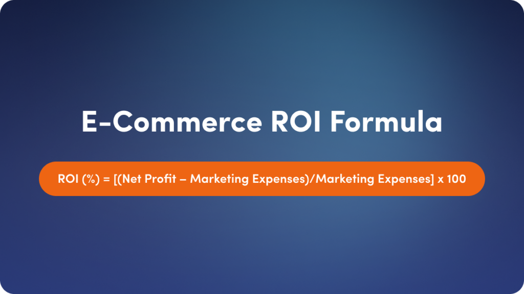 The formula to calculate e-commerce ROI